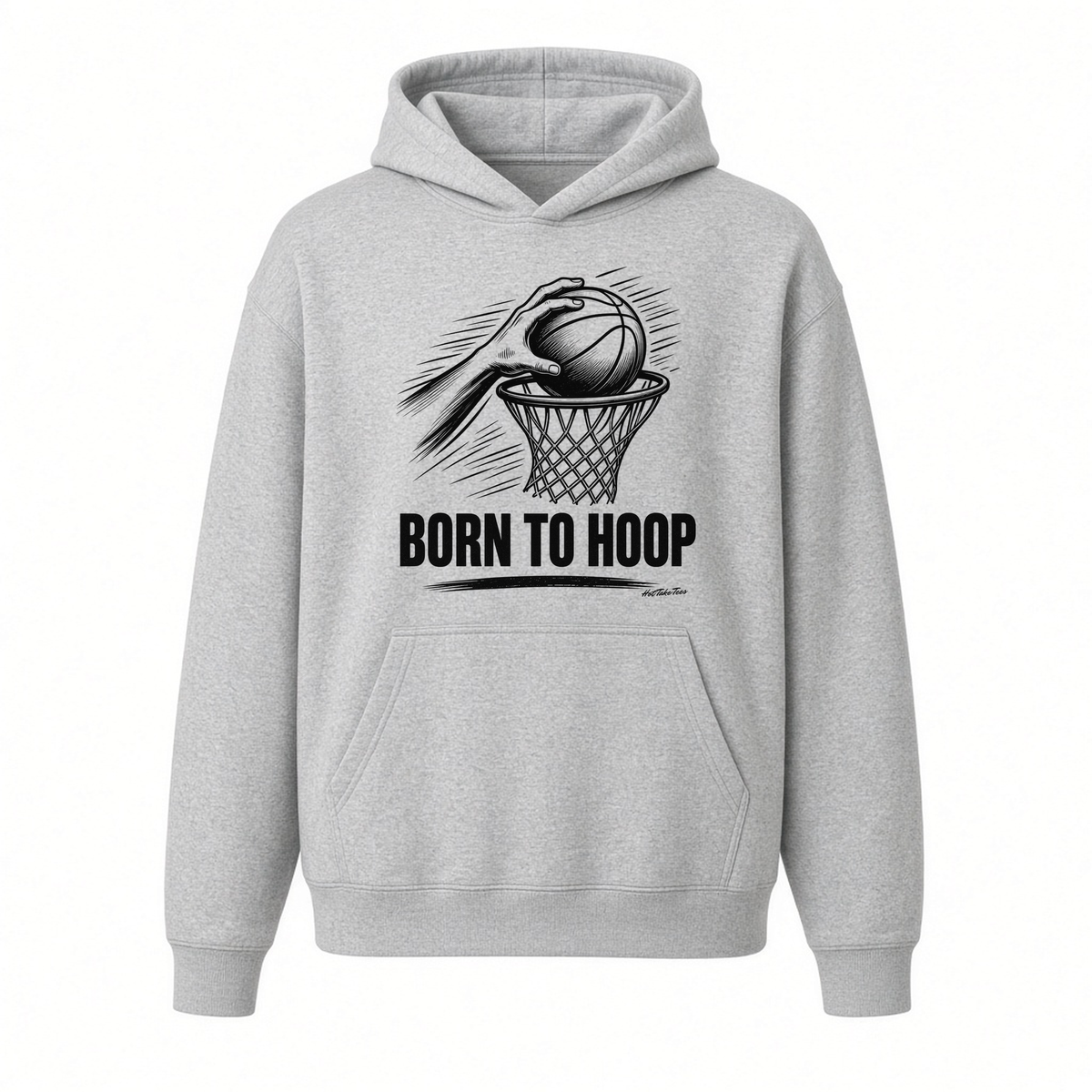 Born to Hoop Graphic Hoodie on white background