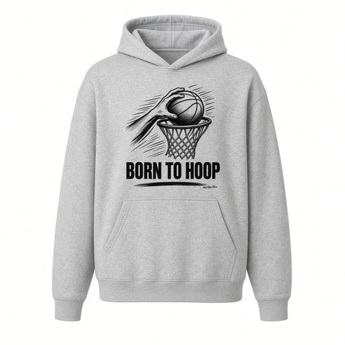 Born to Hoop Graphic Hoodie on white background