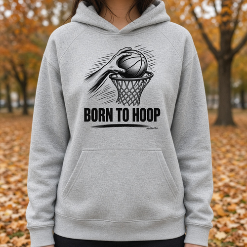 Born to Hoop Graphic Hoodie worn by a model
