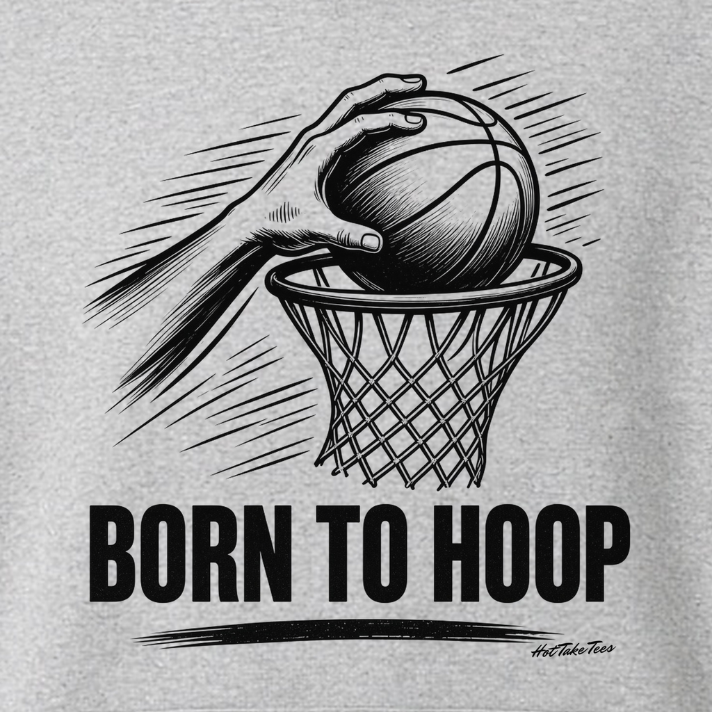 Born to Hoop Graphic Hoodie graphic close-up