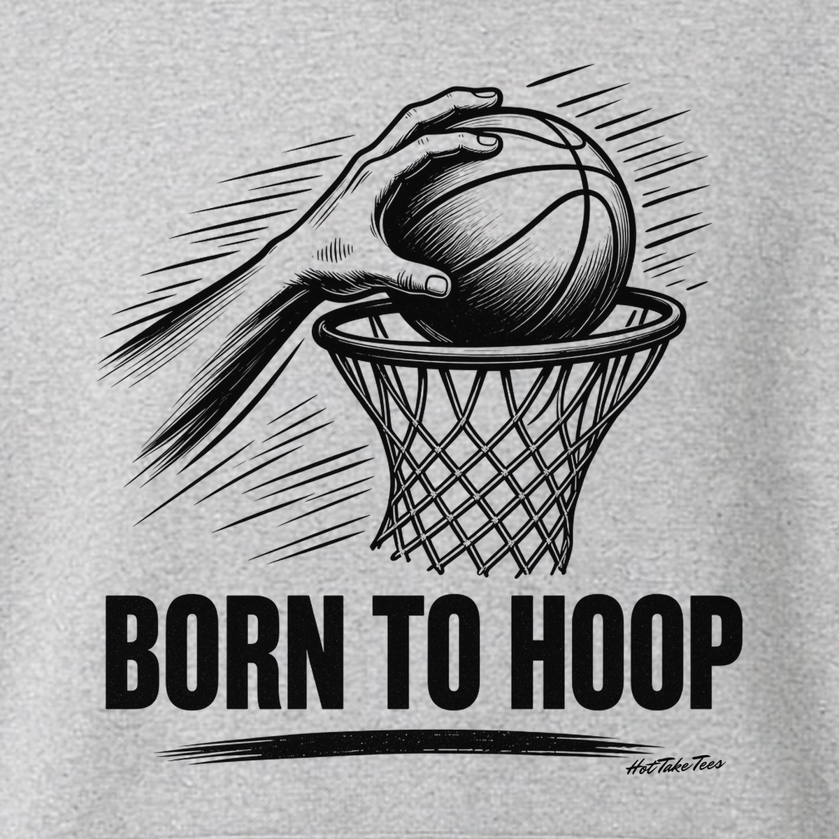 Born to Hoop Graphic Hoodie graphic close-up