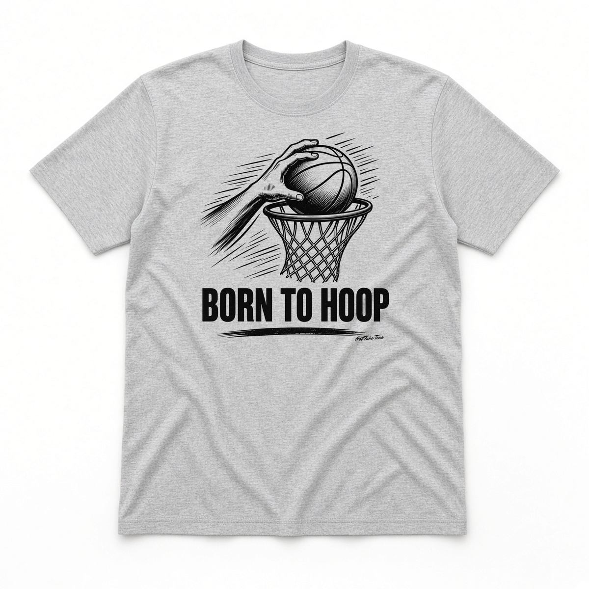 Born to Hoop Graphic Tee on white background