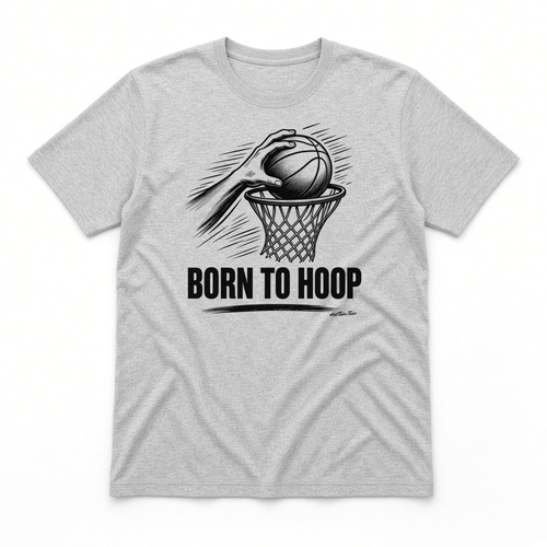 Born to Hoop Graphic Tee on white background