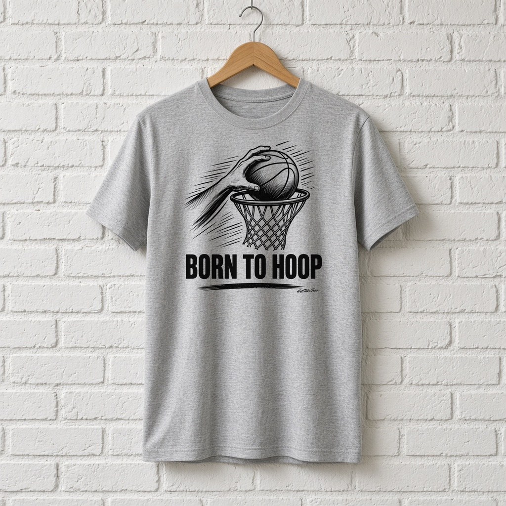Born to Hoop Graphic Tee on a hanger