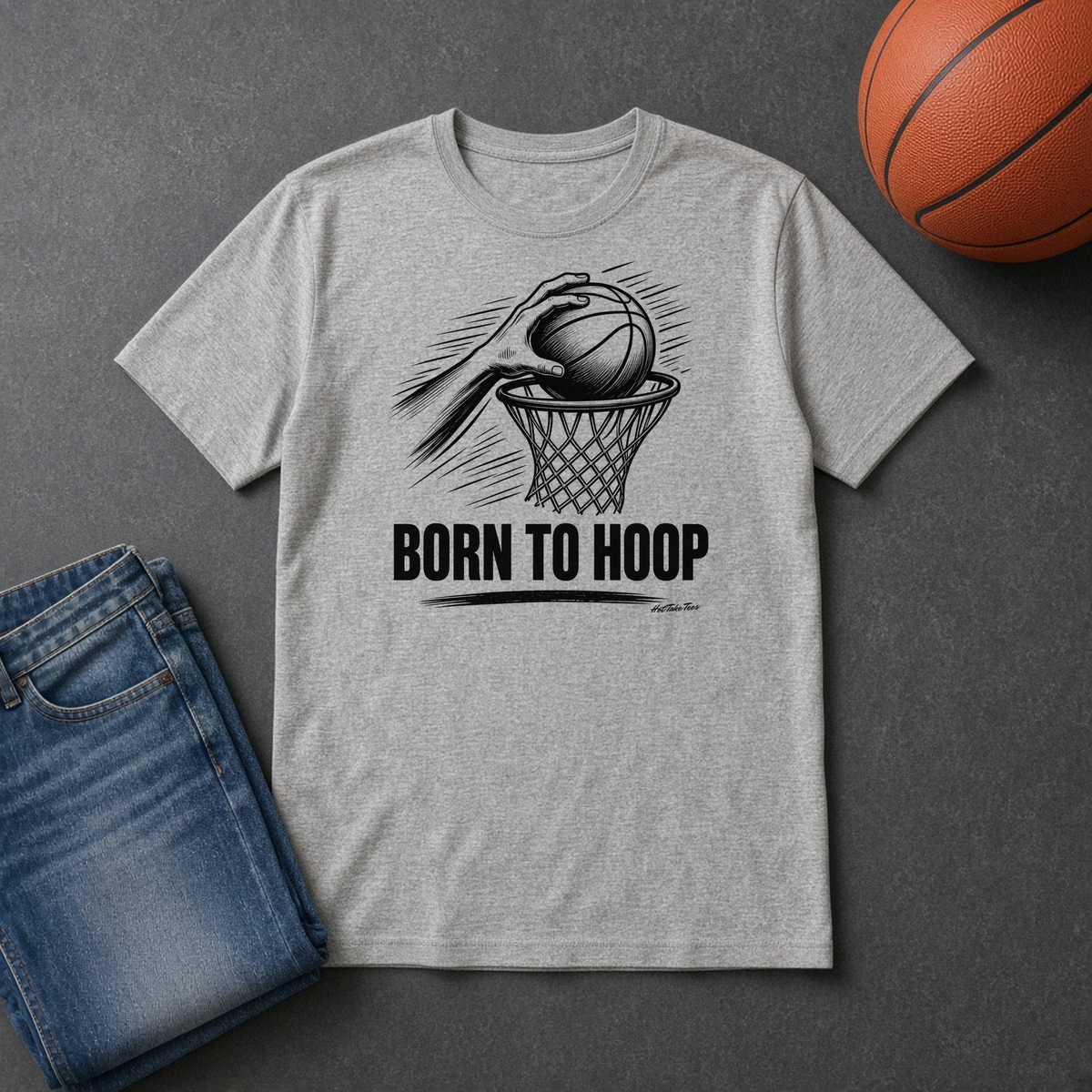 Born to Hoop Graphic Tee flat lay