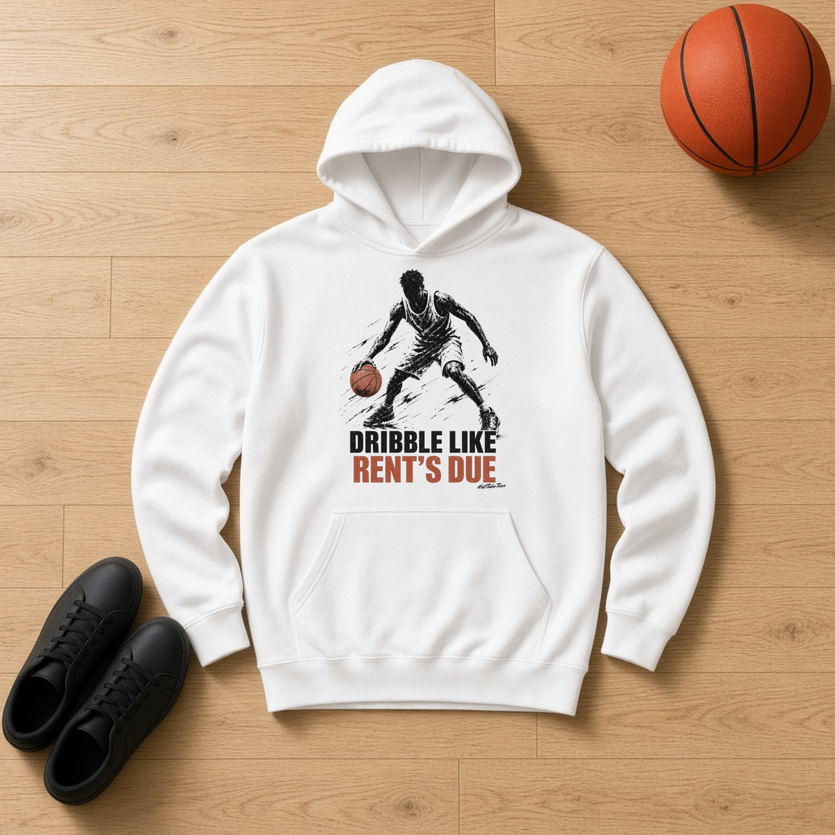 Rent's Due Graphic Hoodie flat lay