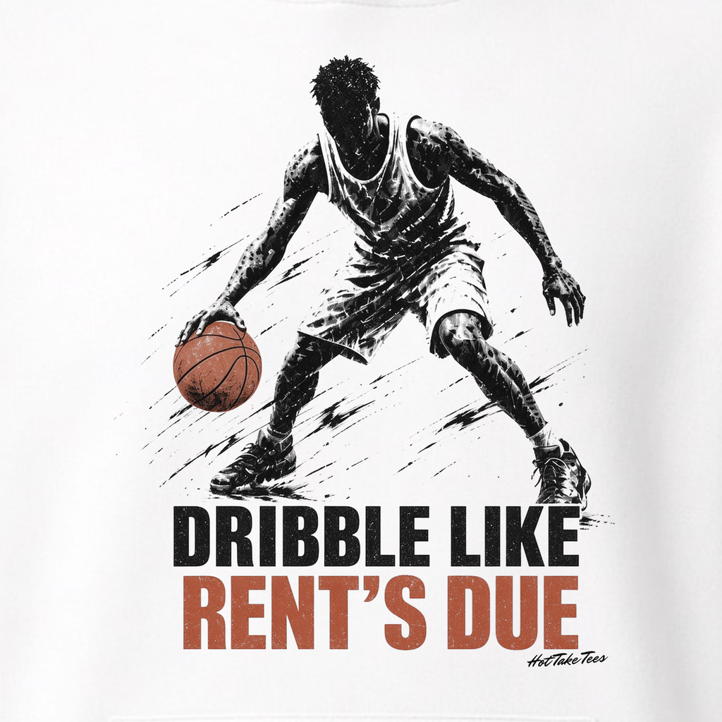 Rent's Due Graphic Hoodie graphic close-up