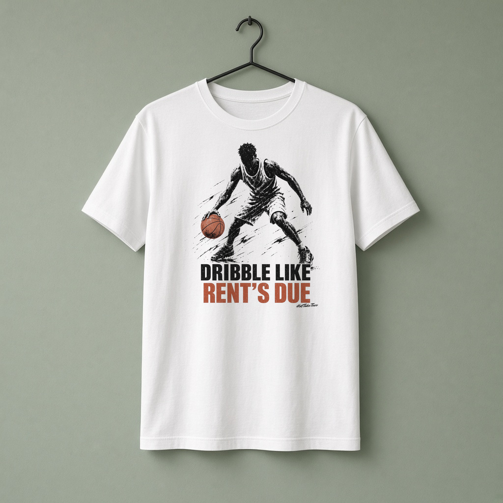 Rent's Due Graphic Tee on a hanger