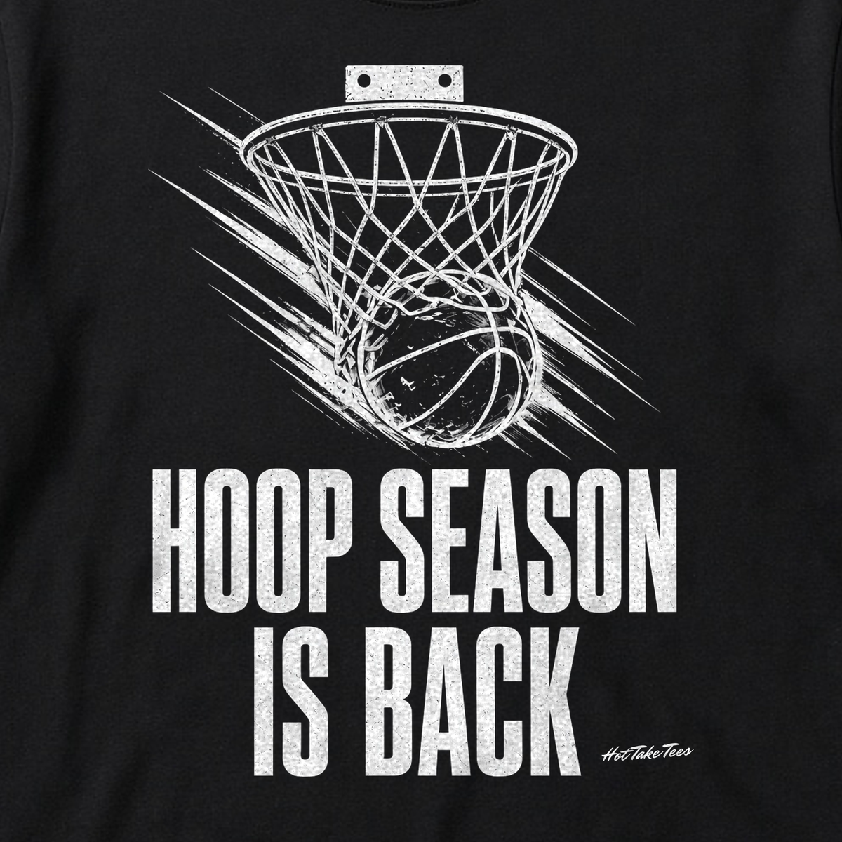 Hoop Season Is Back Graphic Tee graphic close-up