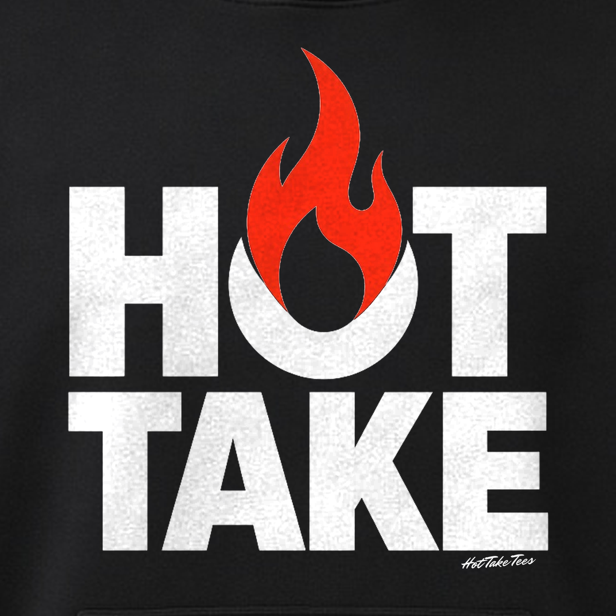 Hot Take Graphic Hoodie graphic close-up
