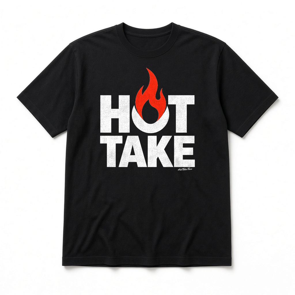Hot Take Graphic Tee on white background