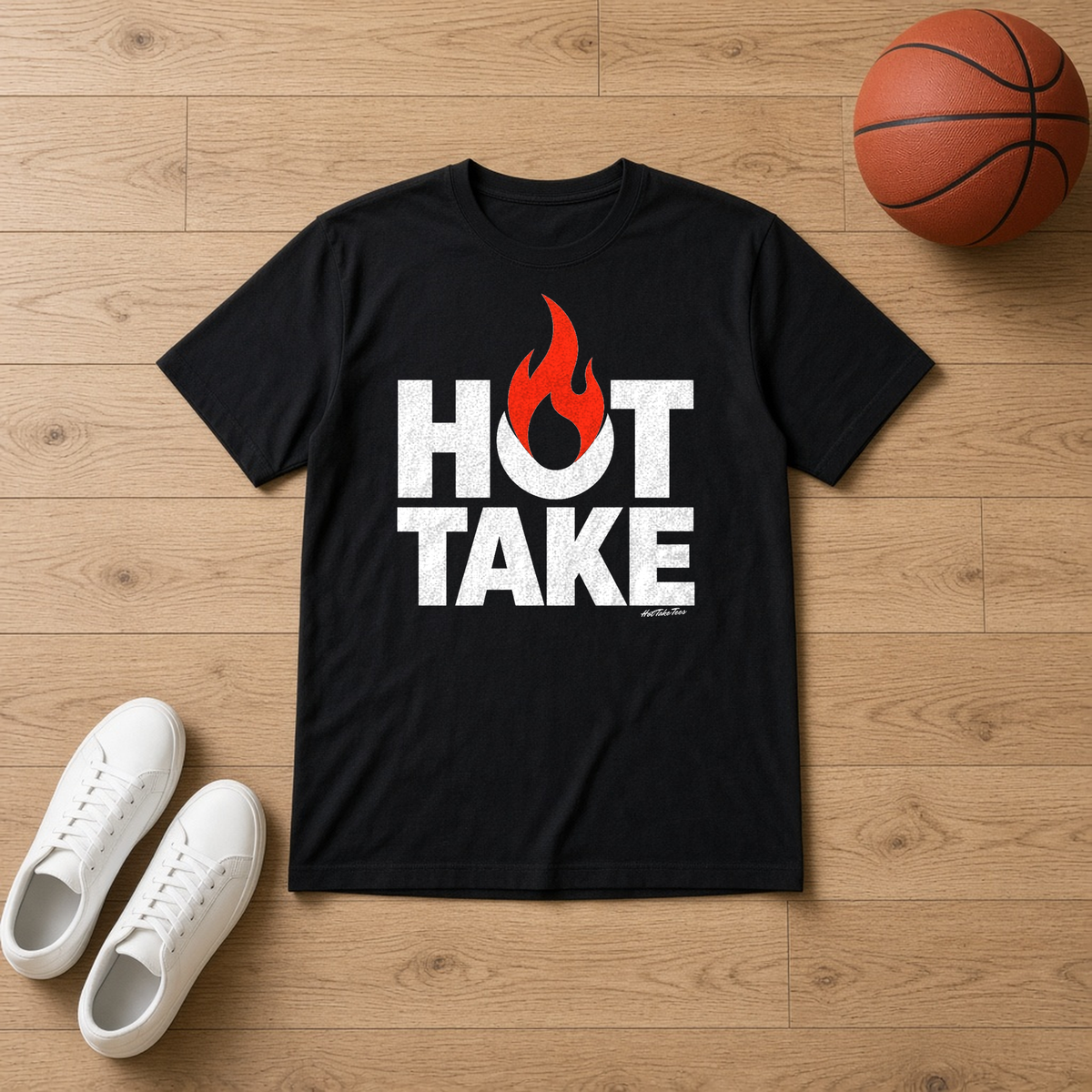 Hot Take Graphic Tee flat lay
